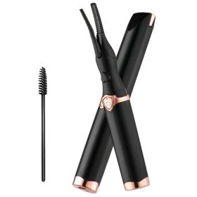 1Pc 2 In 1 Clip Comb Heated Eyelash Curler Electric Mini Lash Curler Natural Eye Lash Makeup Tool With 3 Temp Settings 15Mins Shutdown (Option: Pro)